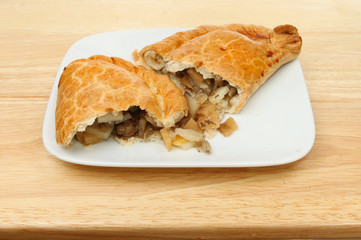 Pasty on a plate