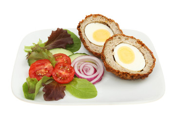 Scotch egg and salad