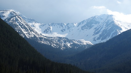 Fototapeta na wymiar mountains and peaks in Zakopane 