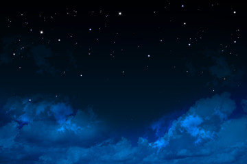 dark Night sky with stars