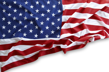 Fototapeta premium America flag on white