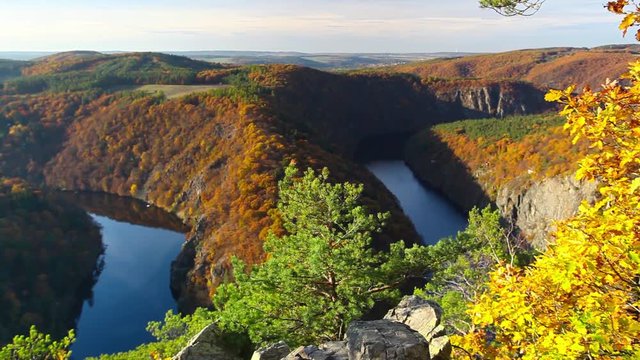 Famous The May view on Vltava river, Stechovice dam, Czech Republic