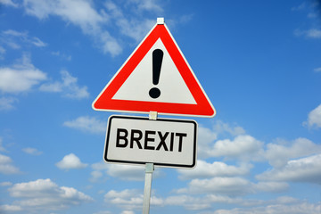 Brexit, Großbritannien, Exit, Britain, Schild, Verkehrsschild, Europarecht, Europa, EU,...