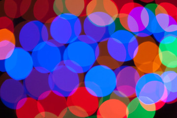 Multicolored defocused bokeh lights background