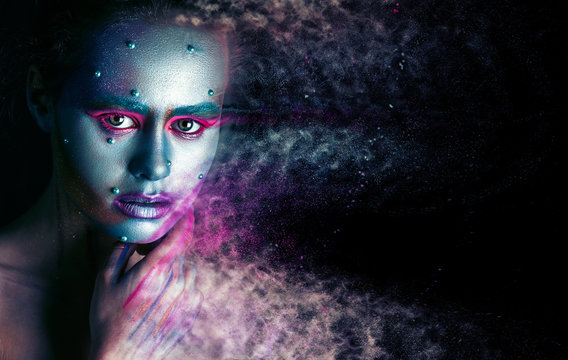 fashion portrait, creative makeup