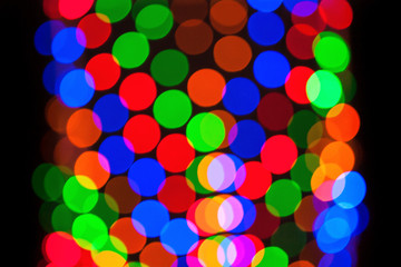 Multicolored defocused bokeh lights background