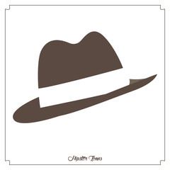 Isolated hipster icon