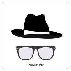 Isolated hipster icon