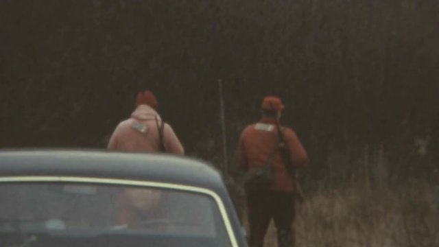 vintage footage hunters going off to hunt