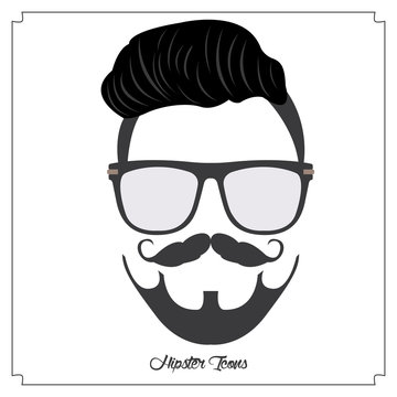 Isolated hipster icon