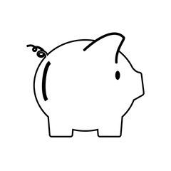 piggy savings isolated icon vector illustration design
