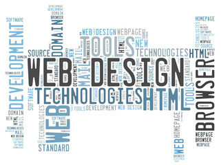 Web Design word cloud