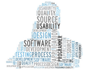 Obraz premium Software word cloud