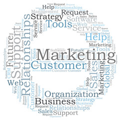 Fototapeta premium Marketing word cloud
