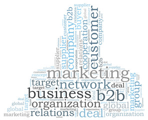 Obraz premium b2b business word cloud