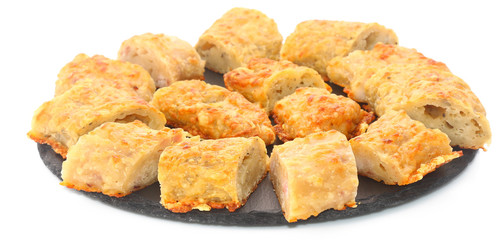 Pain au fromage découpé