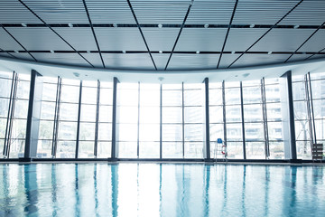 bright indoors swimming pool