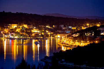 Fototapeta premium Town of Tisno bay evening view