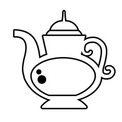 teapot beverage isolated icon vector illustration design