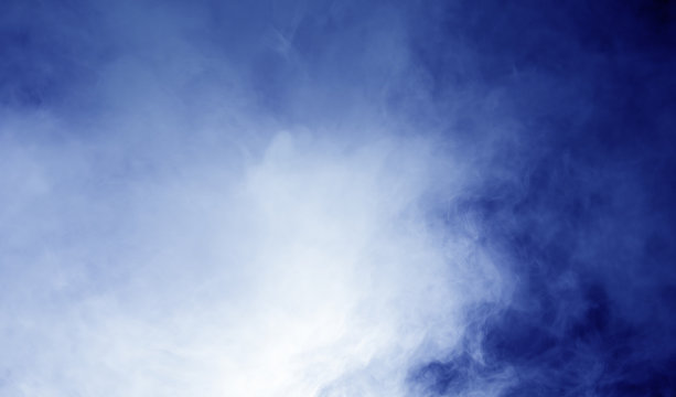 steam on the blue background