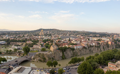 Грузия вид сверху пейзаж города