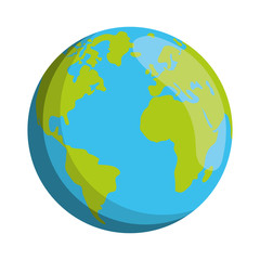 world planet earth isolated icon vector illustration design