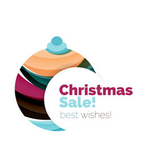 Christmas banner with baubles