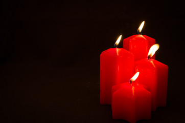 burning advent candles