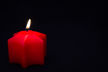 one lit candle