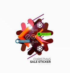 Paper Christmas and New Year banner