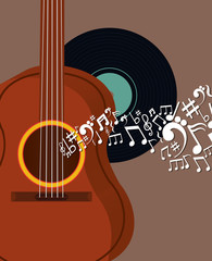 Music acoustic instrument icon vector illustration graphic design