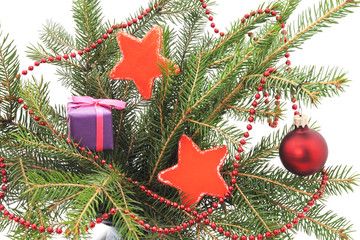 Obraz na płótnie Canvas Christmas tree and gift.