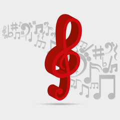 Obraz premium Music sound art icon vector illustration graphic design