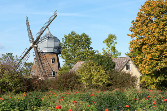 Die Windmühle "Königin" bei Färjestaen auf der Insel Öland, Schweden