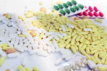 A variety of tablets and capsules