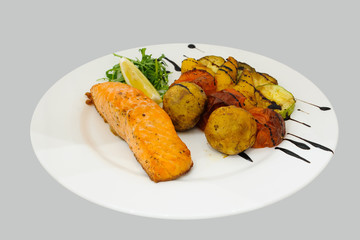 Crispy roasted salmon