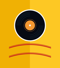 vinyl music vintage icon vector illustration graphic design