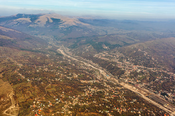 Village near mountains