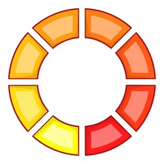 Abstract color circle icon. Cartoon illustration of color circle vector icon for web design
