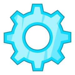 Gear icon. Cartoon illustration of gear vector icon for web design