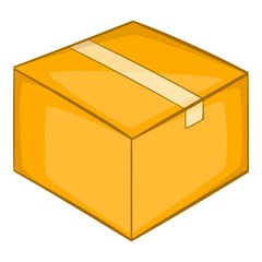 Cardboard box icon. Cartoon illustration of box vector icon for web design