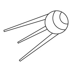 Artificial Earth satellite icon. Outline illustration of artificial Earth satellite vector icon for web