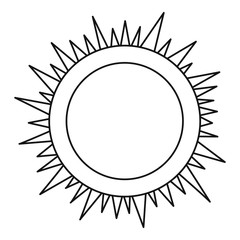 Sun icon. Outline illustration of sun vector icon for web