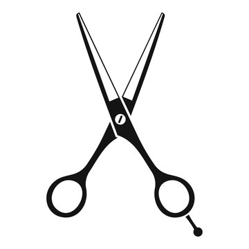 Scissors icon. Simple illustration of scissors vector icon for web