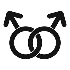 Gay love sign icon. Simple illustration of gay love sign vector icon for web