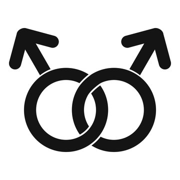 Gay Love Sign Icon. Simple Illustration Of Gay Love Sign Vector Icon For Web