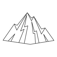 Rock icon. Outline illustration of rock vector icon for web