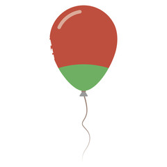 Republic of Belarus national colors isolated balloon on white background. Independence day patriotic poster. Flat style National day vector illustration.
