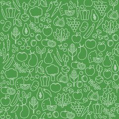 Vegetables seamless pattern
