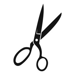 Sewing scissors icon. Simple illustration of sewing scissors vector icon for web - obrazy, fototapety, plakaty